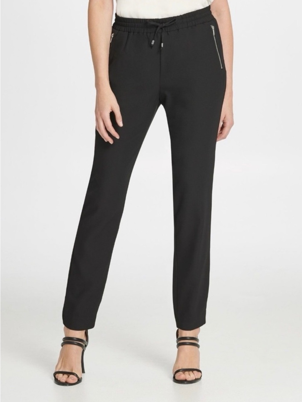 Women's DKNY Black Drawstring Jogger Pants Size Large